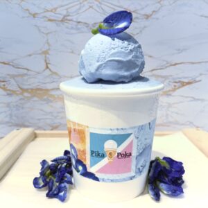 Honey blue pea flower gelato ice cream