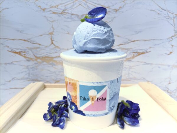 Honey blue pea flower gelato ice cream