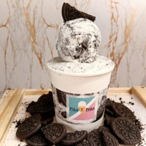 Cookie and cream gelato ice cream