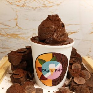 Dark chocolate gelato ice cream