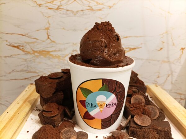 Dark chocolate gelato ice cream