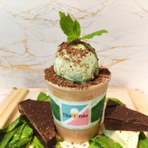 Mint chip gelato ice cream