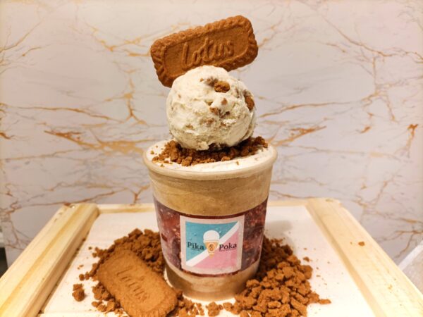 Speculoos gelato ice cream